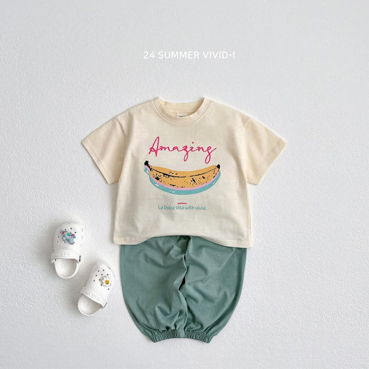 Vivid I - Korean Children Fashion - #Kfashion4kids - Banana Short Sleeve Tee - 10