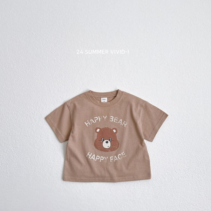 Vivid I - Korean Children Fashion - #childofig - Face Bear Tee - 7