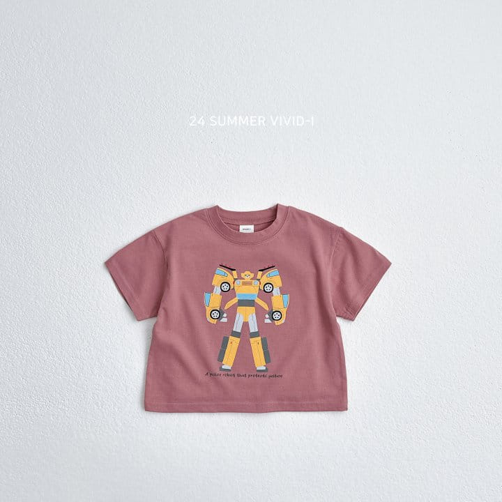 Vivid I - Korean Children Fashion - #prettylittlegirls - Vintage Robot Short Sleeve Tee - 4