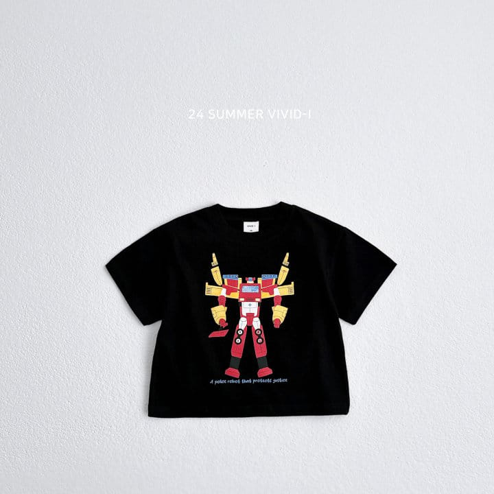 Vivid I - Korean Children Fashion - #childofig - Vintage Robot Short Sleeve Tee - 5