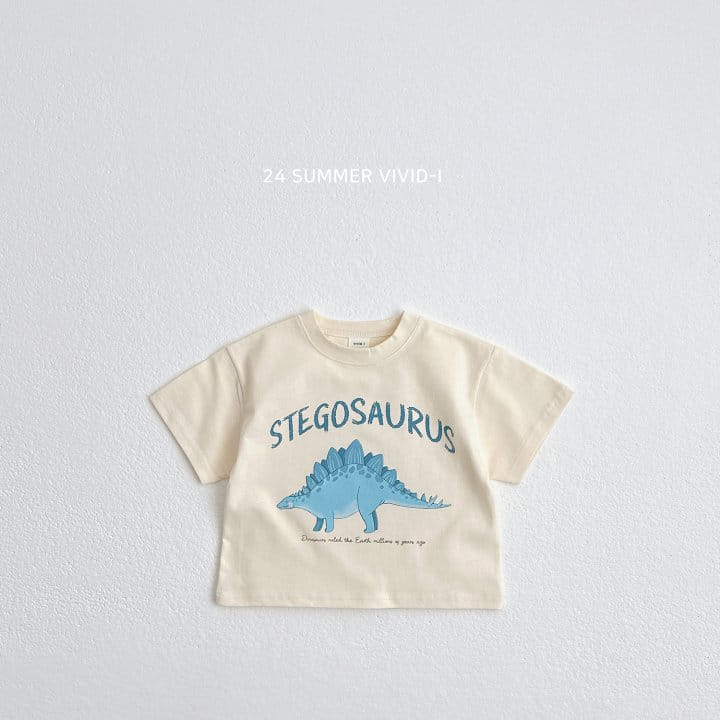 Vivid I - Korean Children Fashion - #childofig - Summer Dino Short Sleeve Tee - 3