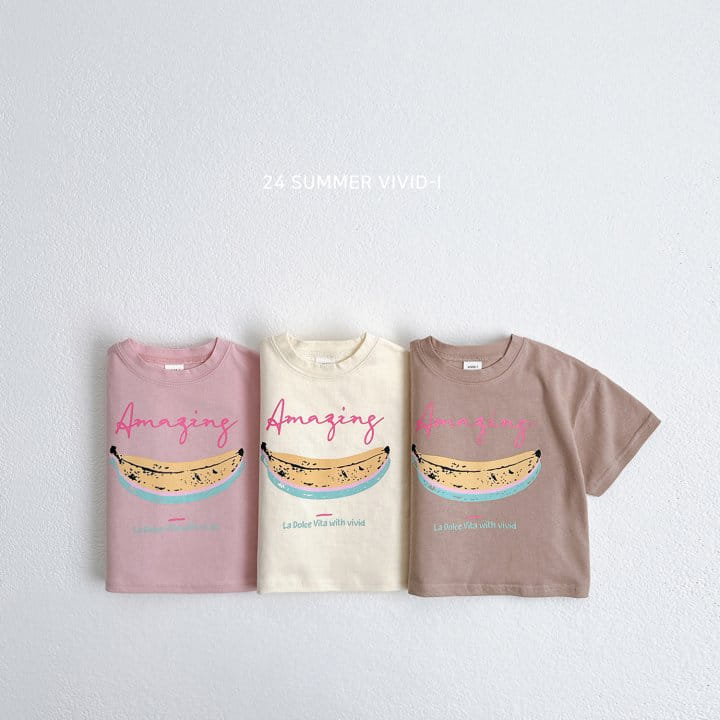 Vivid I - Korean Children Fashion - #childofig - Banana Short Sleeve Tee