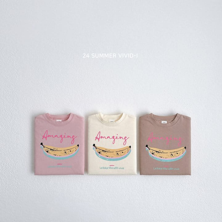 Vivid I - Korean Children Fashion - #childofig - Banana Short Sleeve Tee - 2