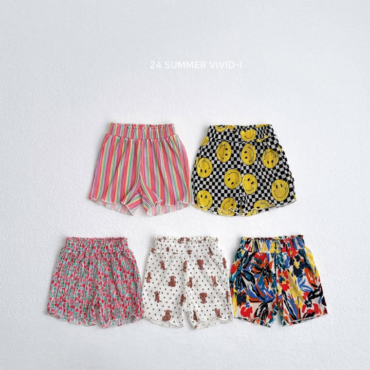 Vivid I - Korean Children Fashion - #childofig - Pattern Pleats Shorts