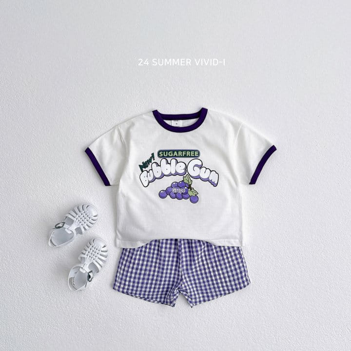 Vivid I - Korean Children Fashion - #designkidswear - Fruit Check Top Bottom Set - 5