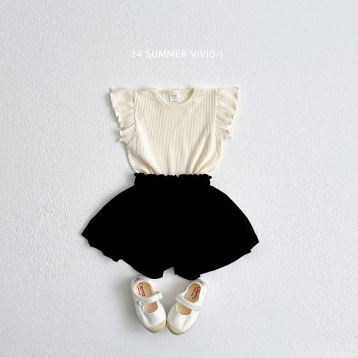 Vivid I - Korean Children Fashion - #designkidswear - Shoulder Frill Sleeveless Tee - 5