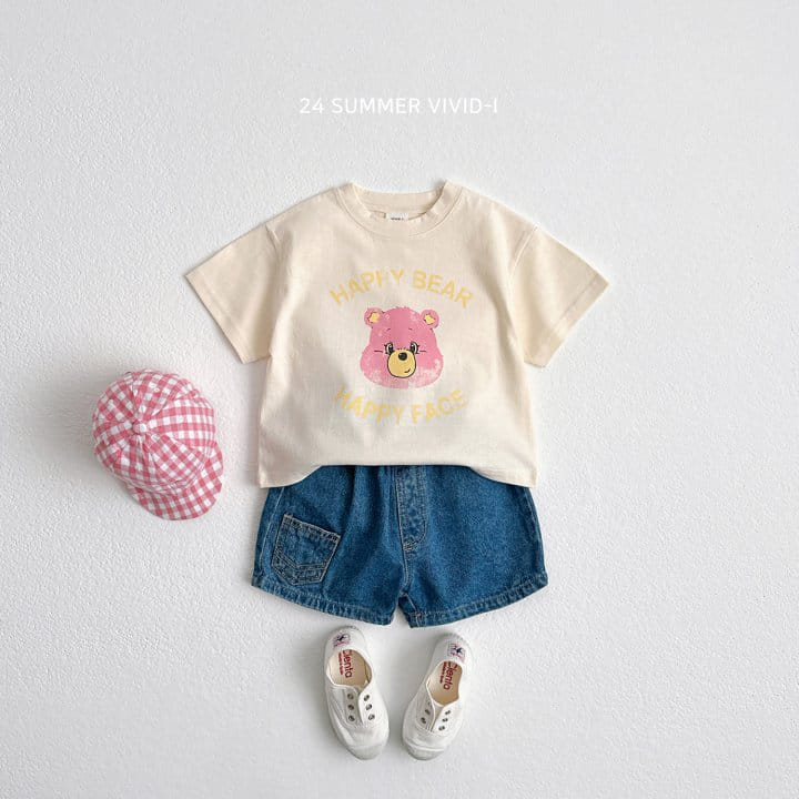 Vivid I - Korean Children Fashion - #designkidswear - Face Bear Tee - 9