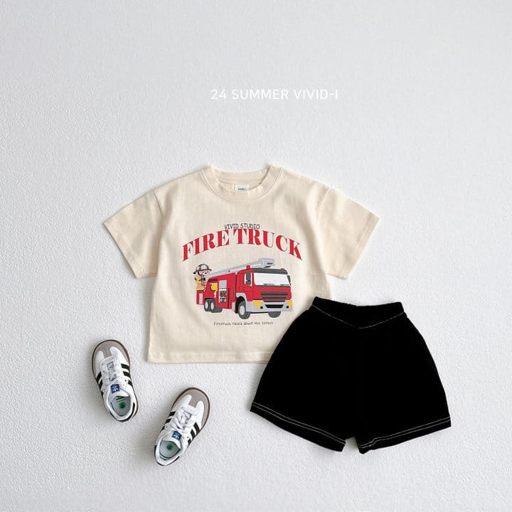 Vivid I - Korean Children Fashion - #designkidswear - Animal Car Short Sleeve Tee - 8