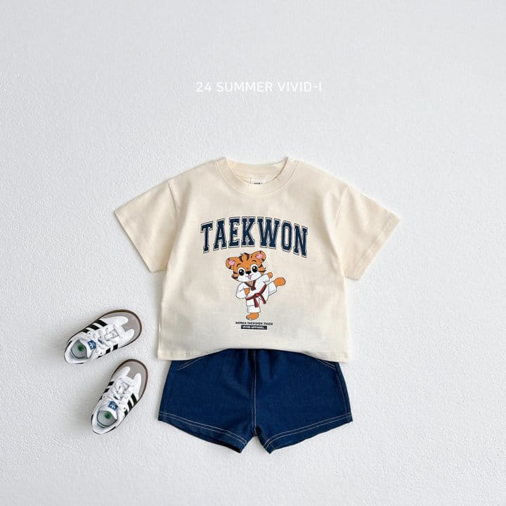 Vivid I - Korean Children Fashion - #designkidswear - Taekwon Short Sleeve Tee - 5