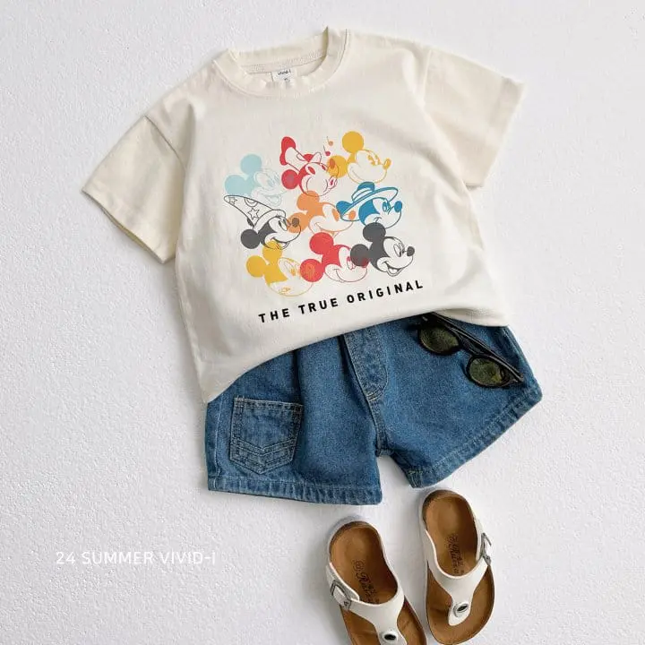 Vivid I - Korean Children Fashion - #discoveringself - M Face Short Sleeve Tee - 8