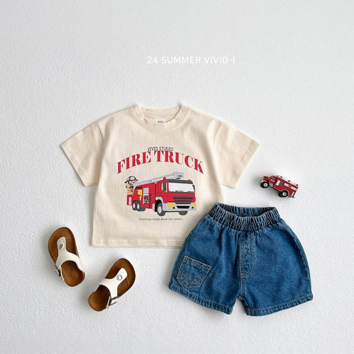 Vivid I - Korean Children Fashion - #discoveringself - Animal Car Short Sleeve Tee - 9