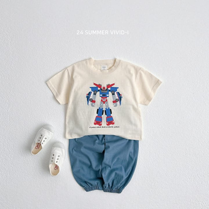 Vivid I - Korean Children Fashion - #discoveringself - Vintage Robot Short Sleeve Tee - 8