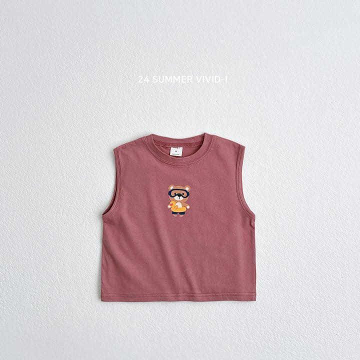 Vivid I - Korean Children Fashion - #designkidswear - Bear Tube Sleeveless Tee - 4