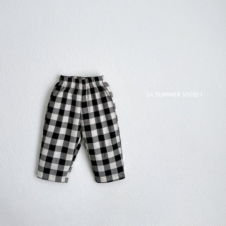 Vivid I - Korean Children Fashion - #discoveringself - Check Check Straight Pants - 5