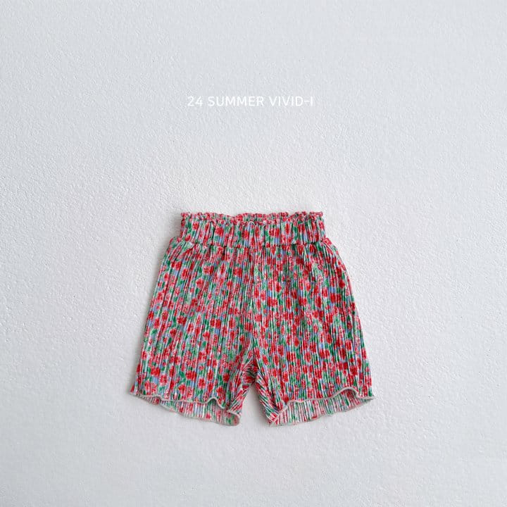 Vivid I - Korean Children Fashion - #designkidswear - Pattern Pleats Shorts - 4