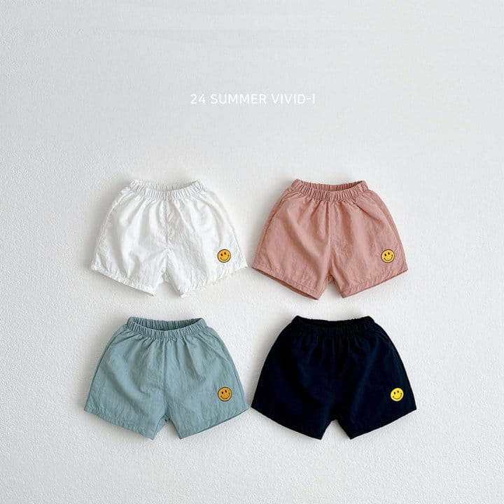 Vivid I - Korean Children Fashion - #discoveringself - Smile Embroidery Shorts