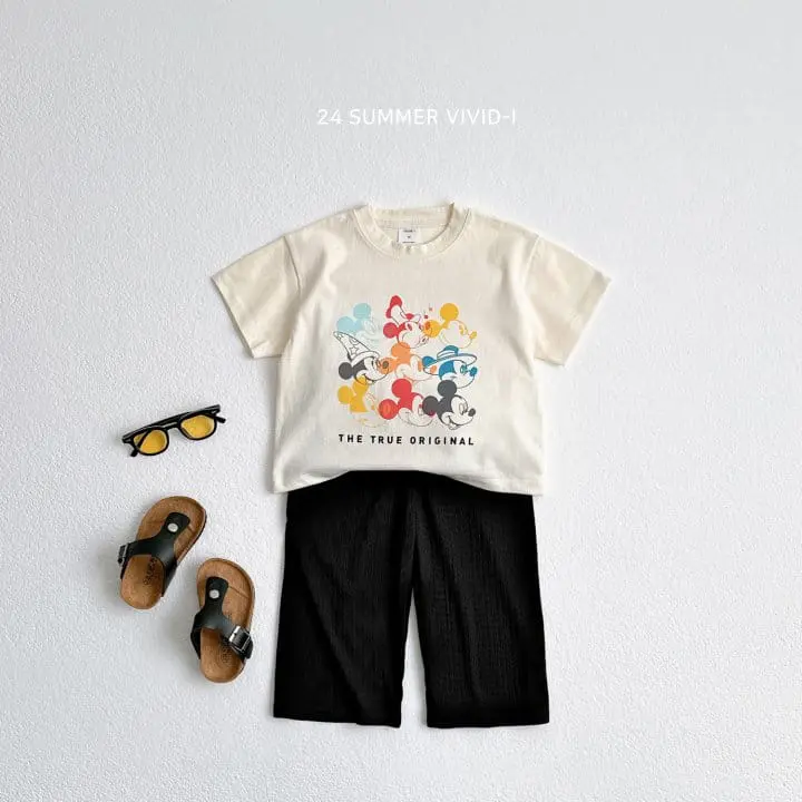 Vivid I - Korean Children Fashion - #fashionkids - M Face Short Sleeve Tee - 9