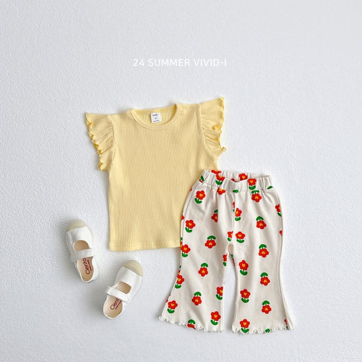 Vivid I - Korean Children Fashion - #fashionkids - Shoulder Frill Sleeveless Tee - 7