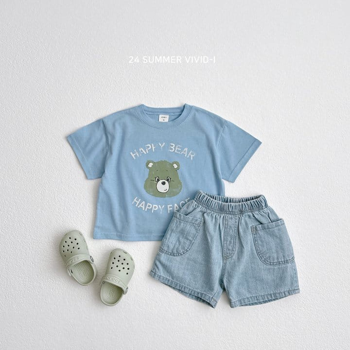 Vivid I - Korean Children Fashion - #fashionkids - Face Bear Tee - 11