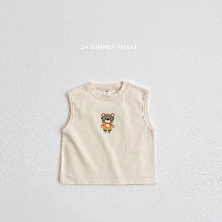 Vivid I - Korean Children Fashion - #fashionkids - Bear Tube Sleeveless Tee - 5