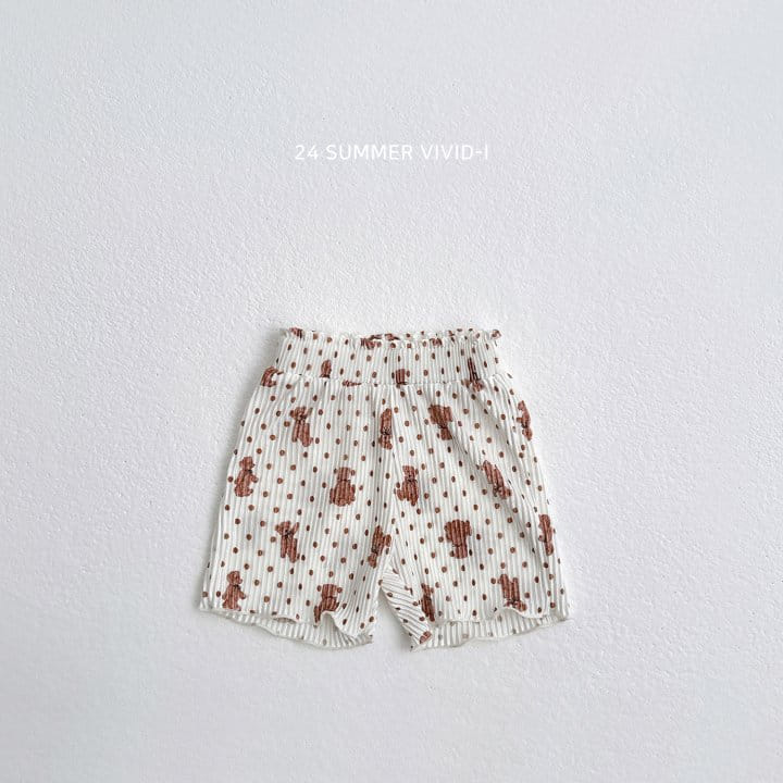 Vivid I - Korean Children Fashion - #fashionkids - Pattern Pleats Shorts - 5