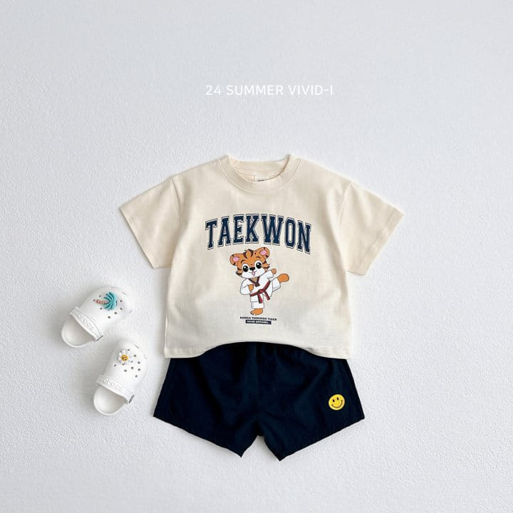 Vivid I - Korean Children Fashion - #kidsshorts - Taekwon Short Sleeve Tee - 8