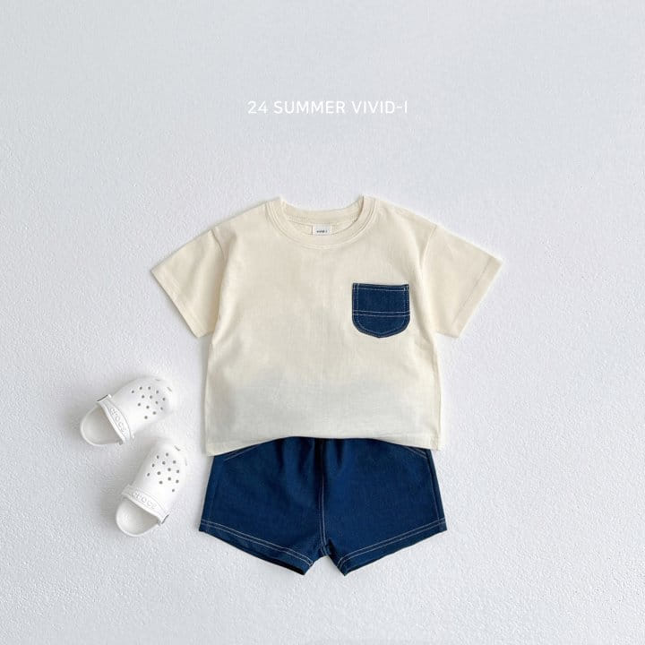 Vivid I - Korean Children Fashion - #kidsshorts - Summer Span Denim Shorts - 2