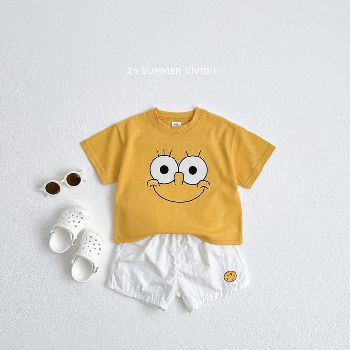 Vivid I - Korean Children Fashion - #kidsstore - Summer Eye Nose Top Bottom Set - 6