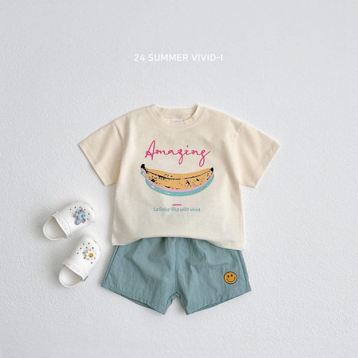 Vivid I - Korean Children Fashion - #kidsstore - Banana Short Sleeve Tee - 8