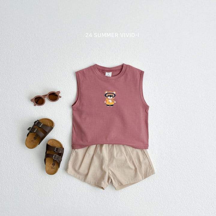 Vivid I - Korean Children Fashion - #kidsstore - Bear Tube Sleeveless Tee - 7