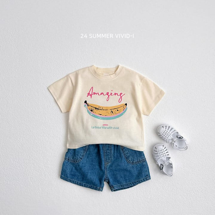 Vivid I - Korean Children Fashion - #kidzfashiontrend - Banana Short Sleeve Tee - 9