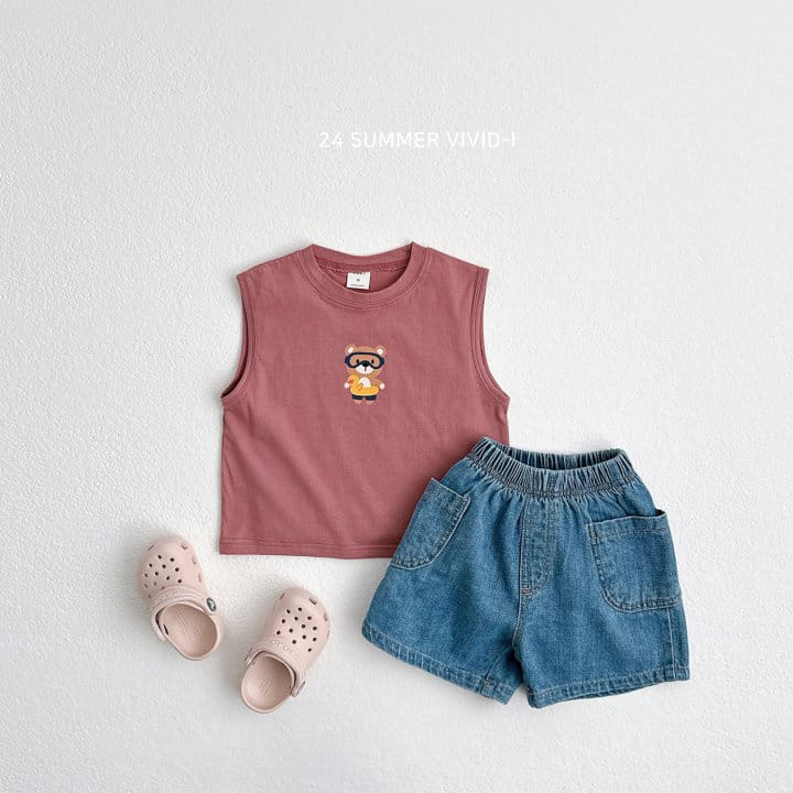 Vivid I - Korean Children Fashion - #kidzfashiontrend - Bear Tube Sleeveless Tee - 8