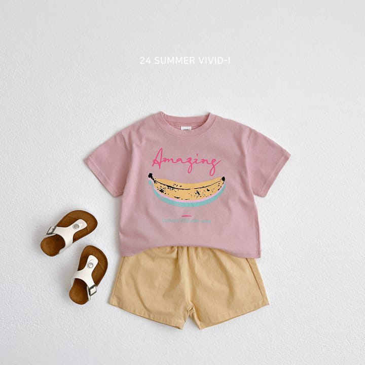 Vivid I - Korean Children Fashion - #littlefashionista - Banana Short Sleeve Tee - 11