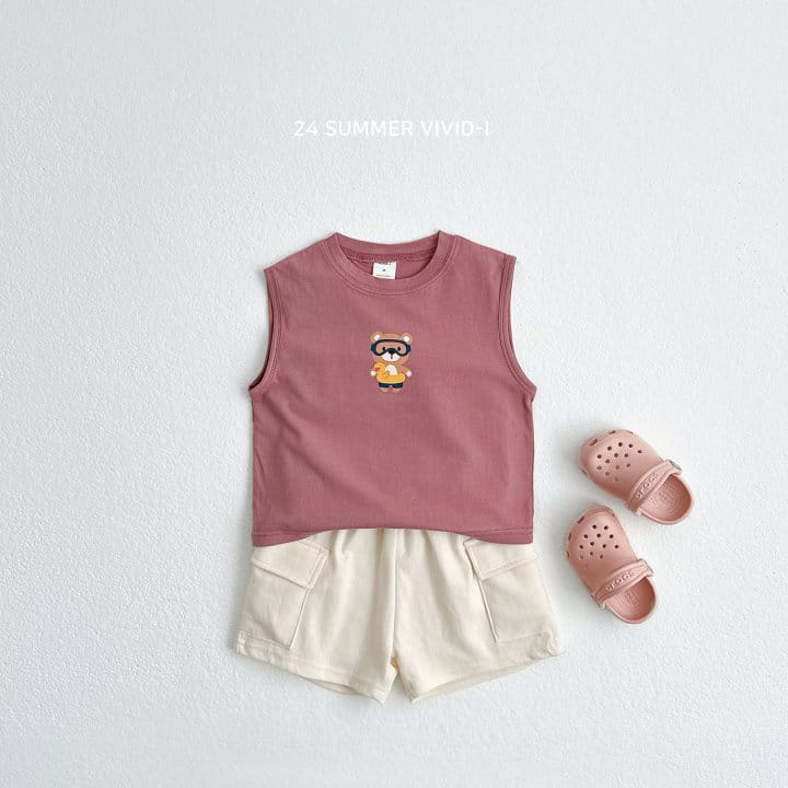 Vivid I - Korean Children Fashion - #littlefashionista - Bear Tube Sleeveless Tee - 10