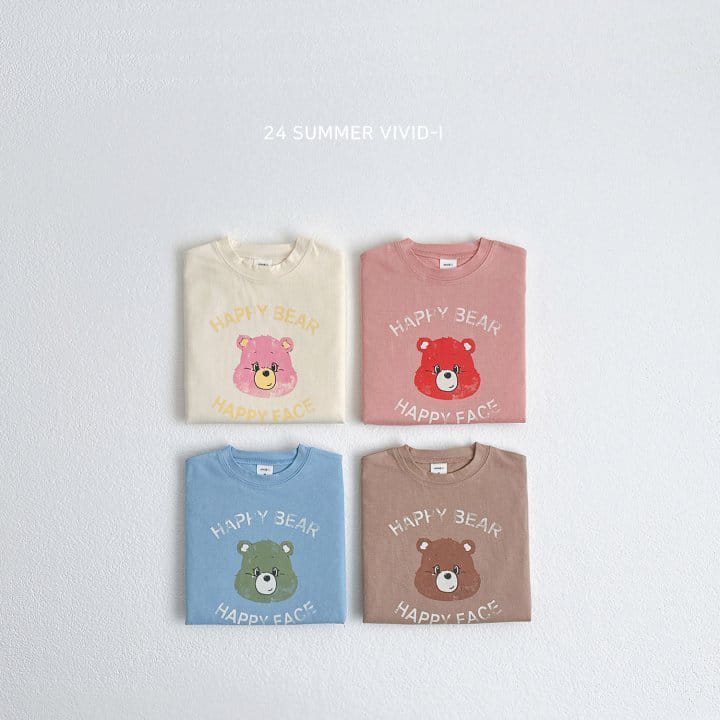 Vivid I - Korean Children Fashion - #magicofchildhood - Face Bear Tee - 3