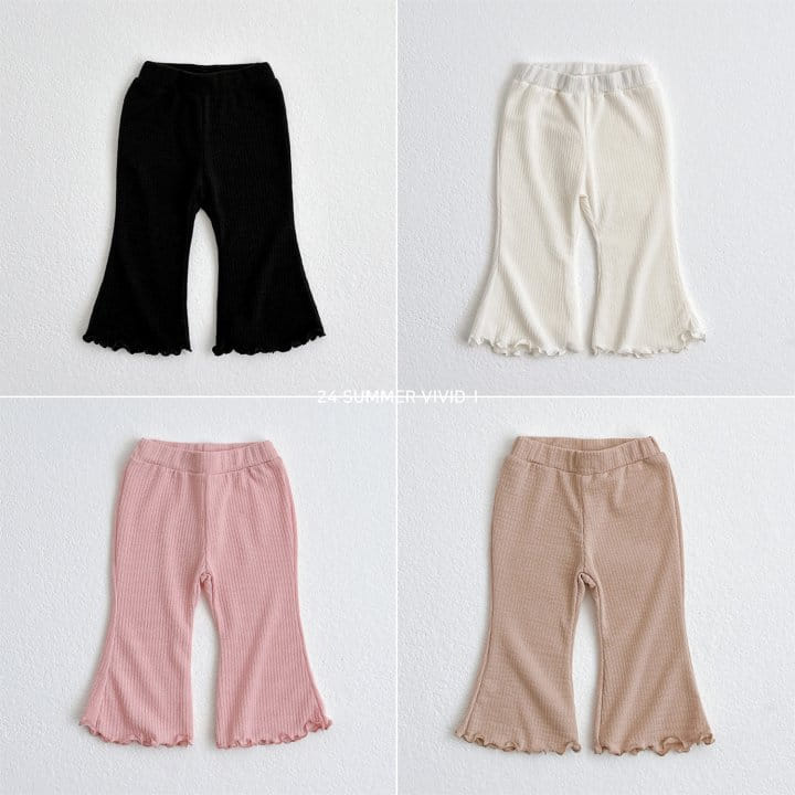 Vivid I - Korean Children Fashion - #minifashionista - Rib Wide Cropped Shorts - 2