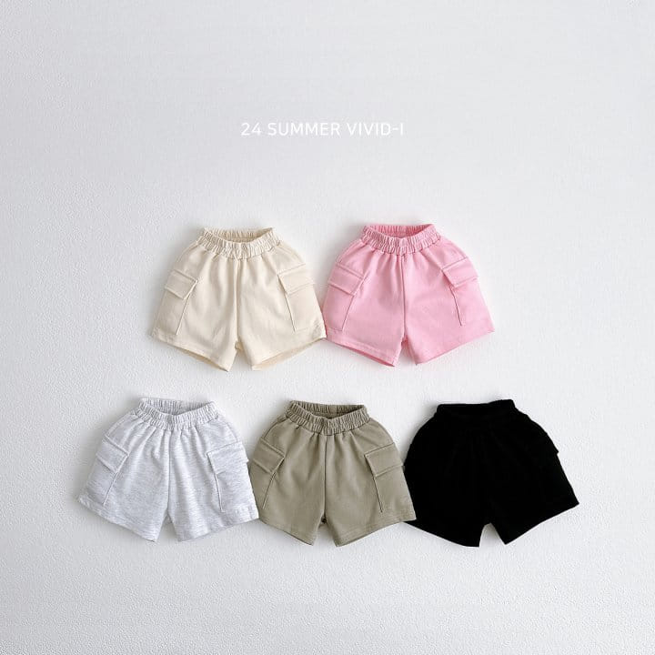 Vivid I - Korean Children Fashion - #minifashionista - Pocket Cargo Shorts