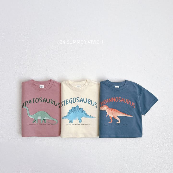 Vivid I - Korean Children Fashion - #minifashionista - Summer Dino Short Sleeve Tee