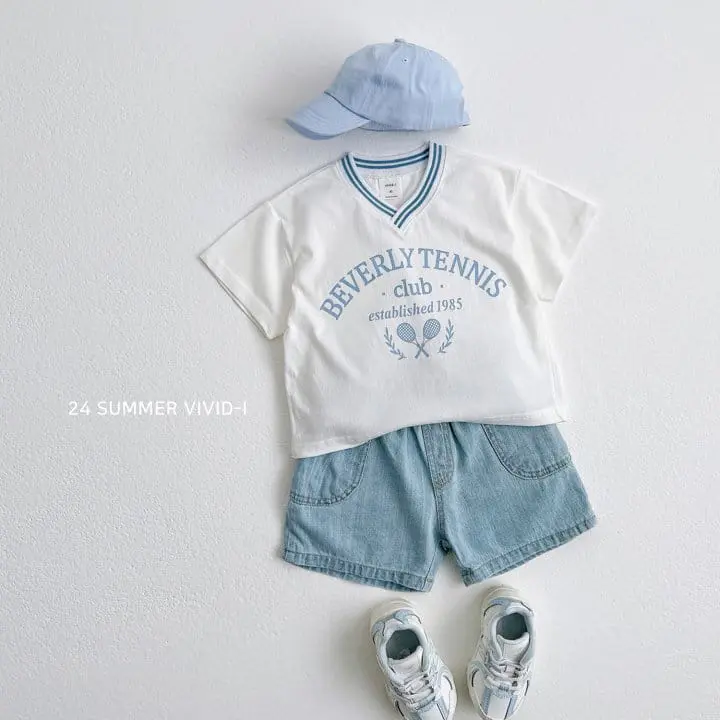 Vivid I - Korean Children Fashion - #prettylittlegirls - Tennis V Neck Top Bottom Set - 11