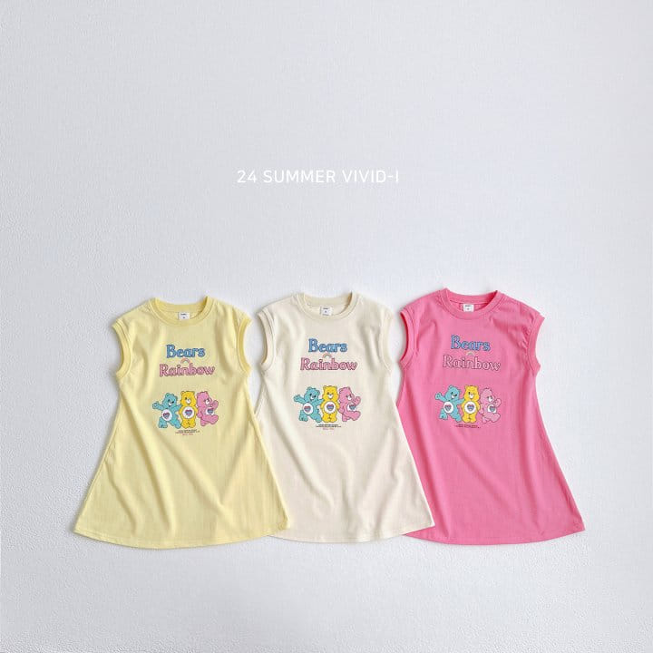 Vivid I - Korean Children Fashion - #prettylittlegirls - Rainbow Bear One-Piece