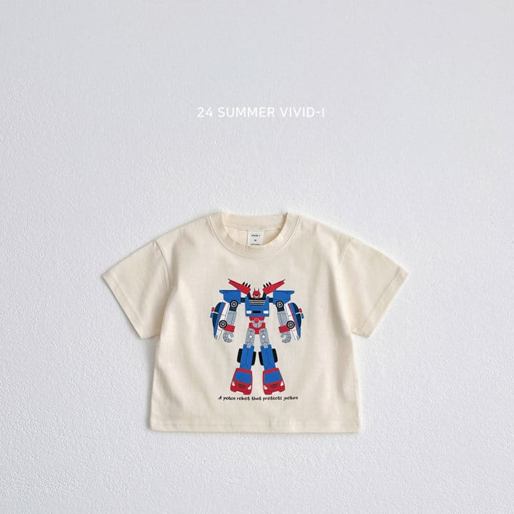 Vivid I - Korean Children Fashion - #prettylittlegirls - Vintage Robot Short Sleeve Tee - 3