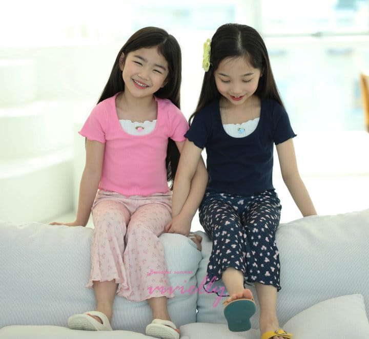 Vivielly - Korean Children Fashion - #childofig - Terry Rose Tee - 5