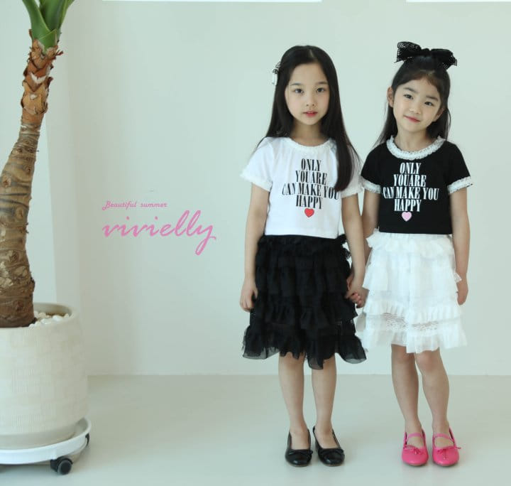 Vivielly - Korean Children Fashion - #designkidswear - Lace Tee - 9