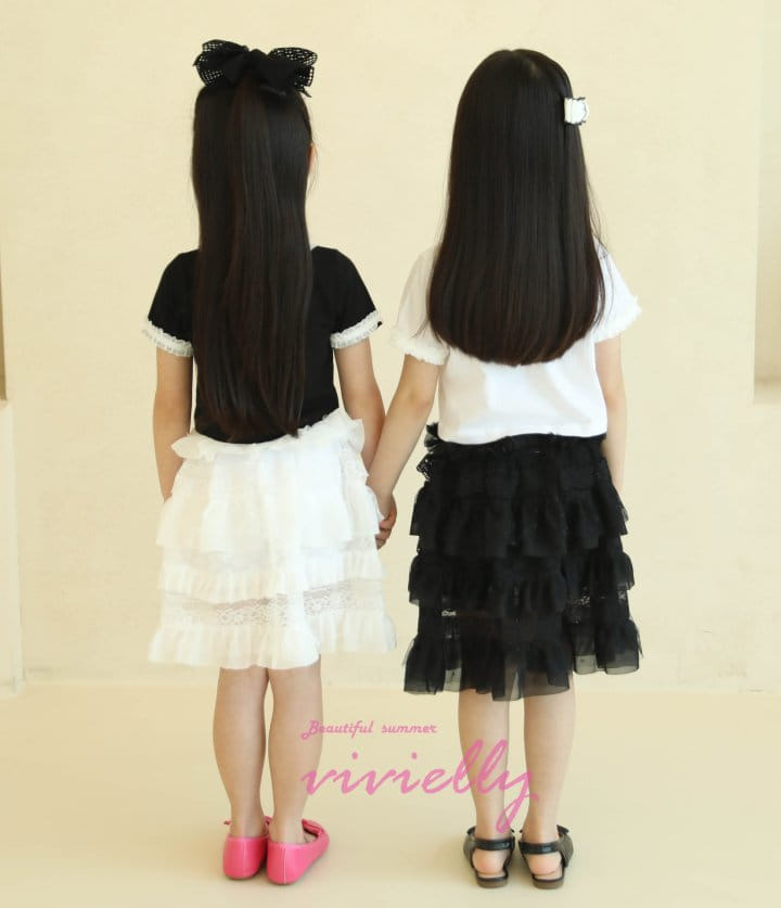 Vivielly - Korean Children Fashion - #fashionkids - Lace Tee - 11