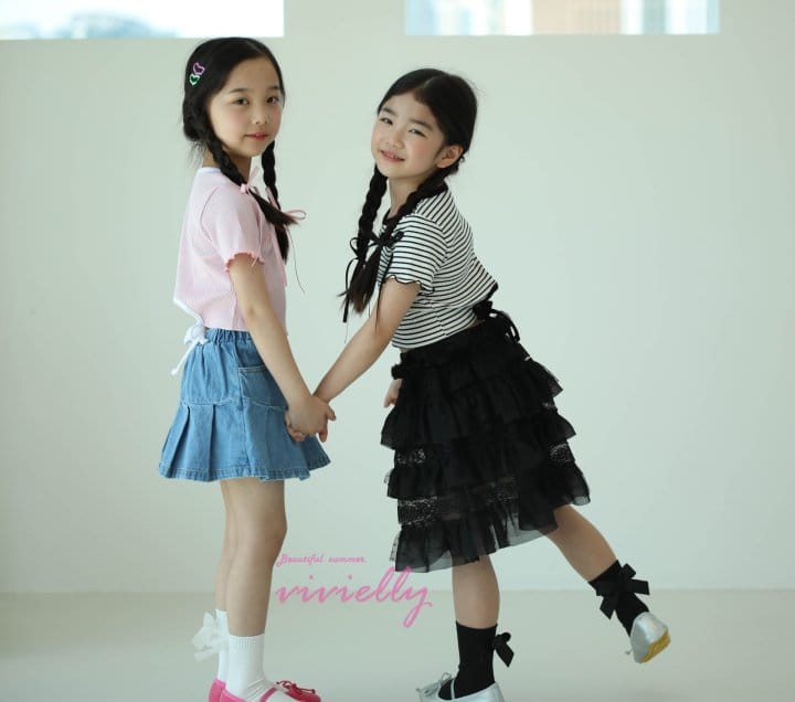 Vivielly - Korean Children Fashion - #kidsshorts - Pincho Rib Tee - 7