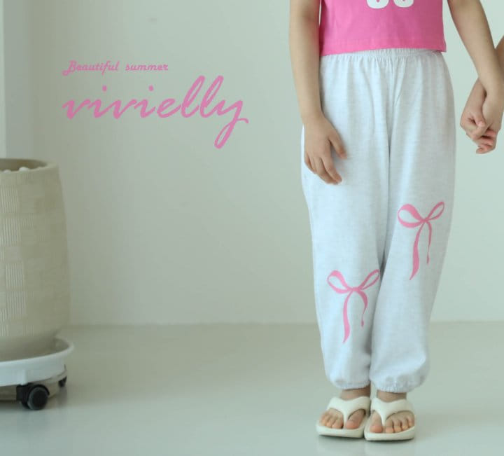 Vivielly - Korean Children Fashion - #kidsshorts - Ribbon Jogger Pants