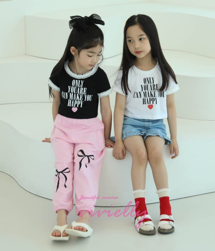 Vivielly - Korean Children Fashion - #magicofchildhood - Ribbon Jogger Pants - 6