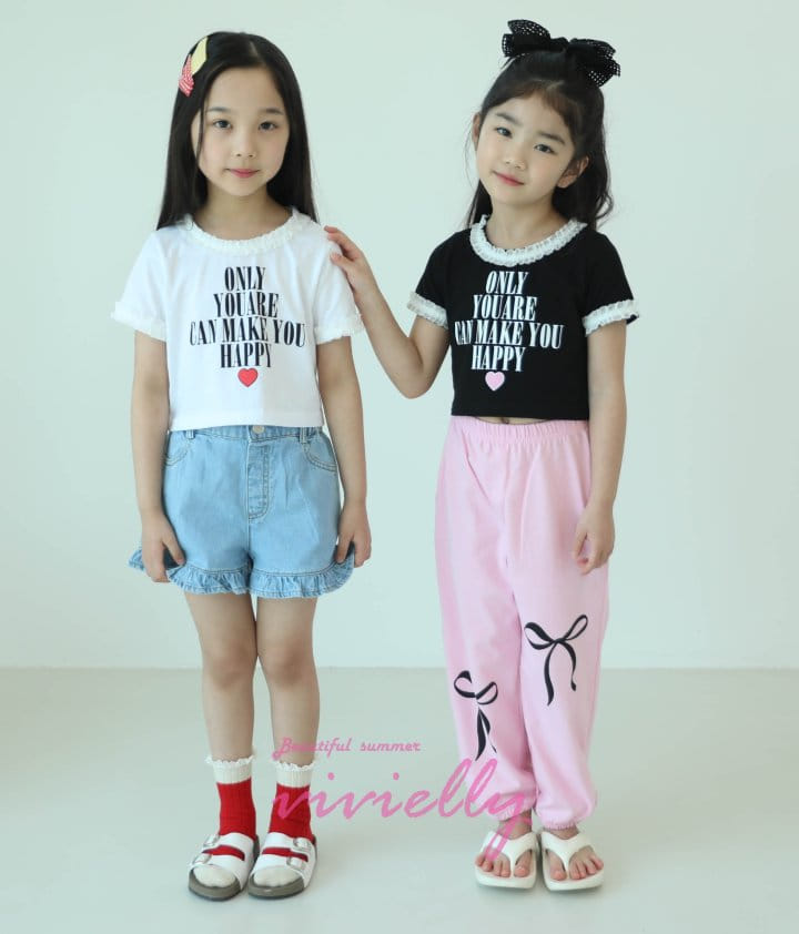 Vivielly - Korean Children Fashion - #minifashionista - Ribbon Jogger Pants - 7