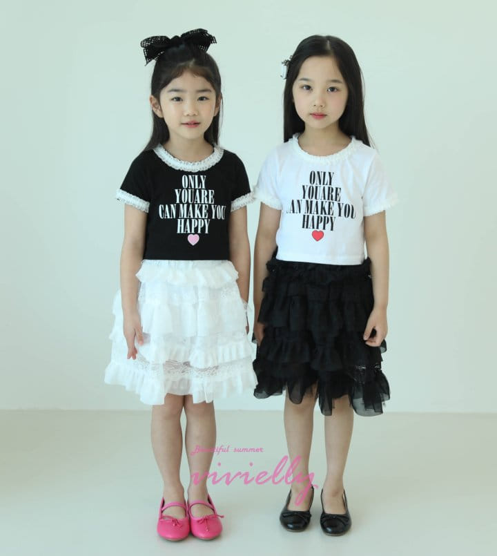 Vivielly - Korean Children Fashion - #prettylittlegirls - Lace Tee - 3