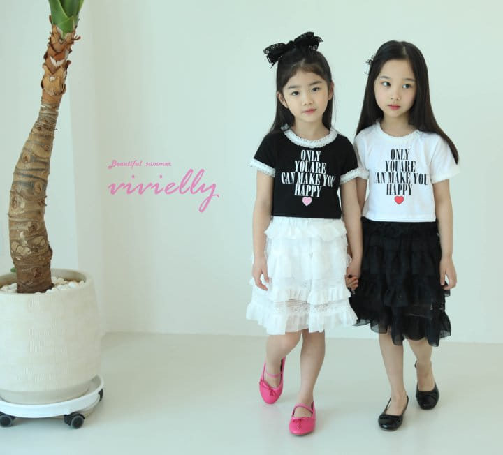 Vivielly - Korean Children Fashion - #prettylittlegirls - Lace Tee - 4